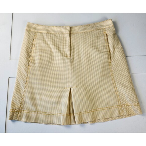 Cutter & Buck Yellow Gingham Stretch Golf Skort Size 8 Tennis Prep - Picture 8 of 8